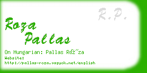 roza pallas business card